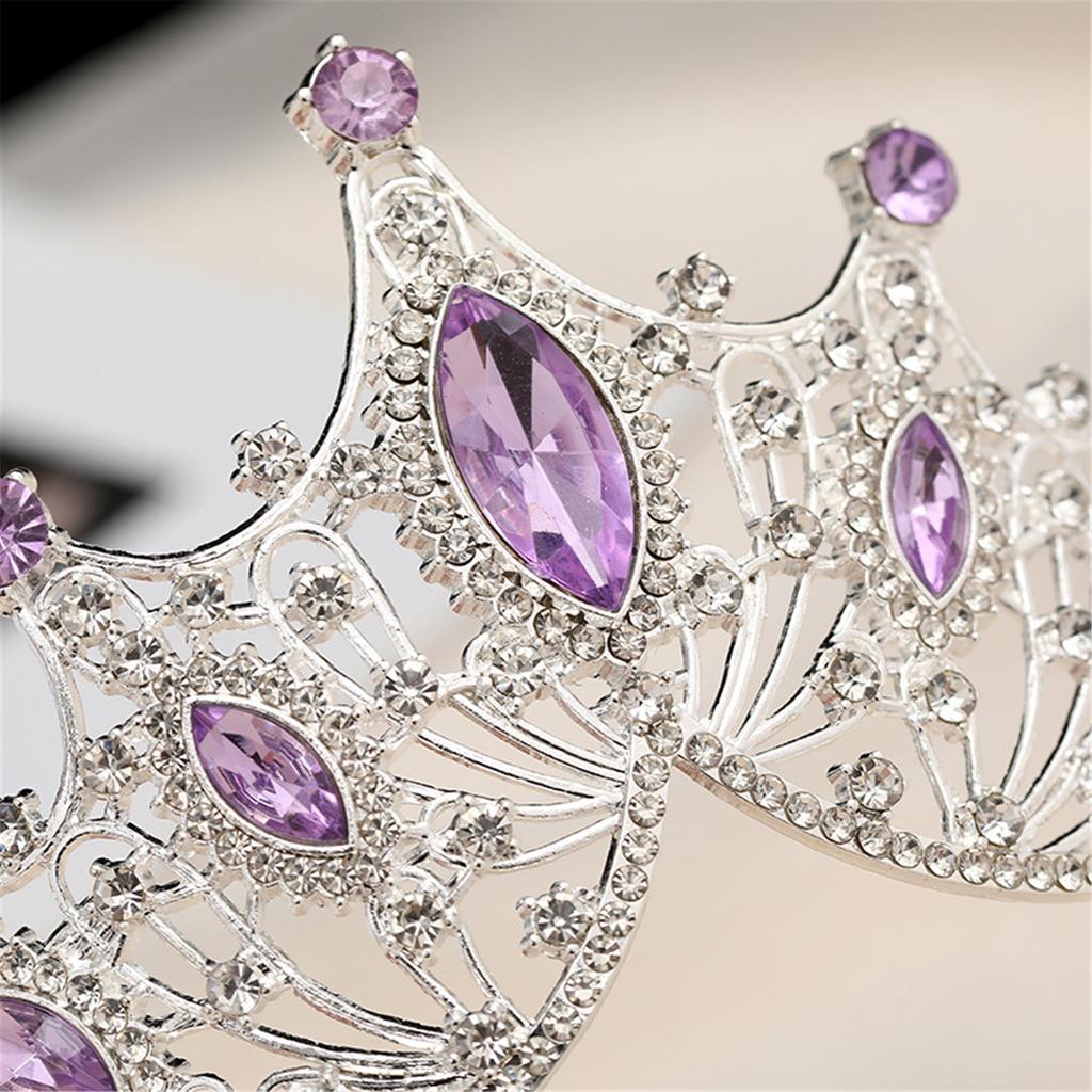 Elegant Large Crown Headband for Performances and Birthdays Featuring Sturdy Alloy Materials and Stylish Crystals