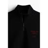 H M Loose Fit Half Zip sweatsHirt Black