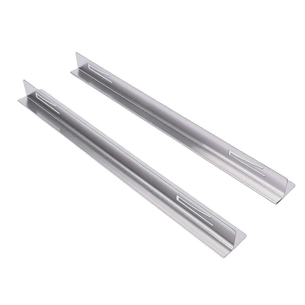1 Paar 35CM Edelstahl Herdspaltabdeckung Küchenarbeitsplatten-Spaltfüller für Gasherd Induktionskochfeld