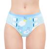 LittleForBig Women's Silky Panties (Bear) with Bowknot, Comfortable Fit, Blue, Size S