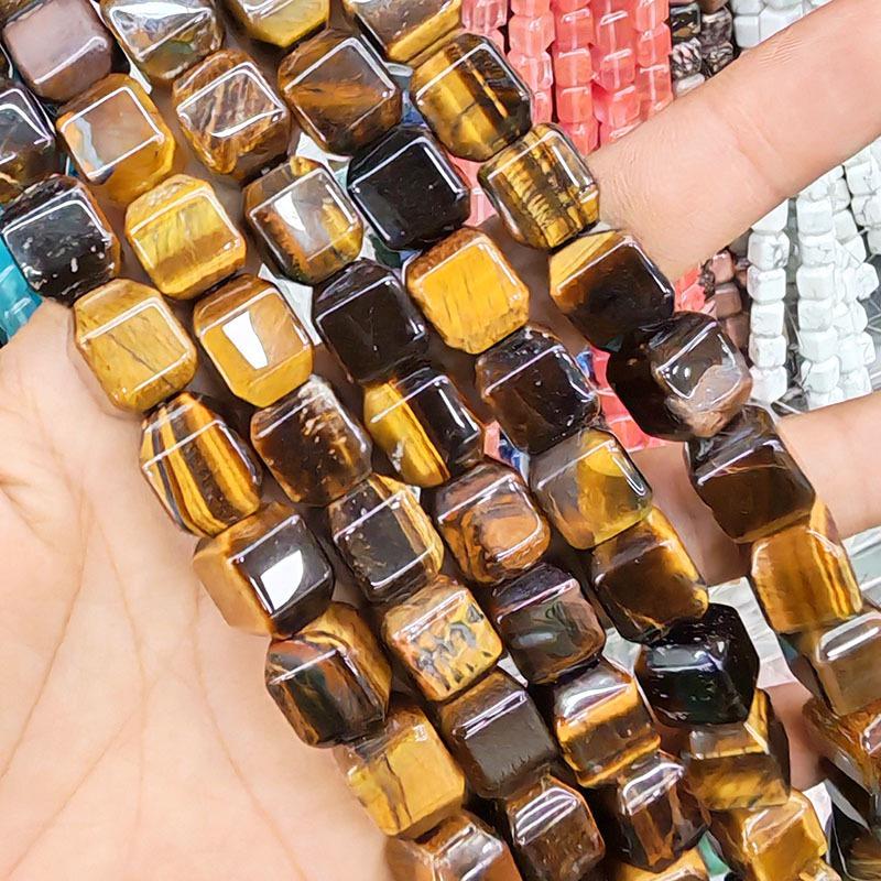 10x12mm Natural Red Agate Beveled Square Beads for DIY Bracelets and Necklaces