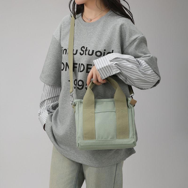 Canvas Bag, Handbag, Crossbody, Bento Bag, Large Capacity Mother and Baby Bag, Fashionable and Trendy Shoulder Bag