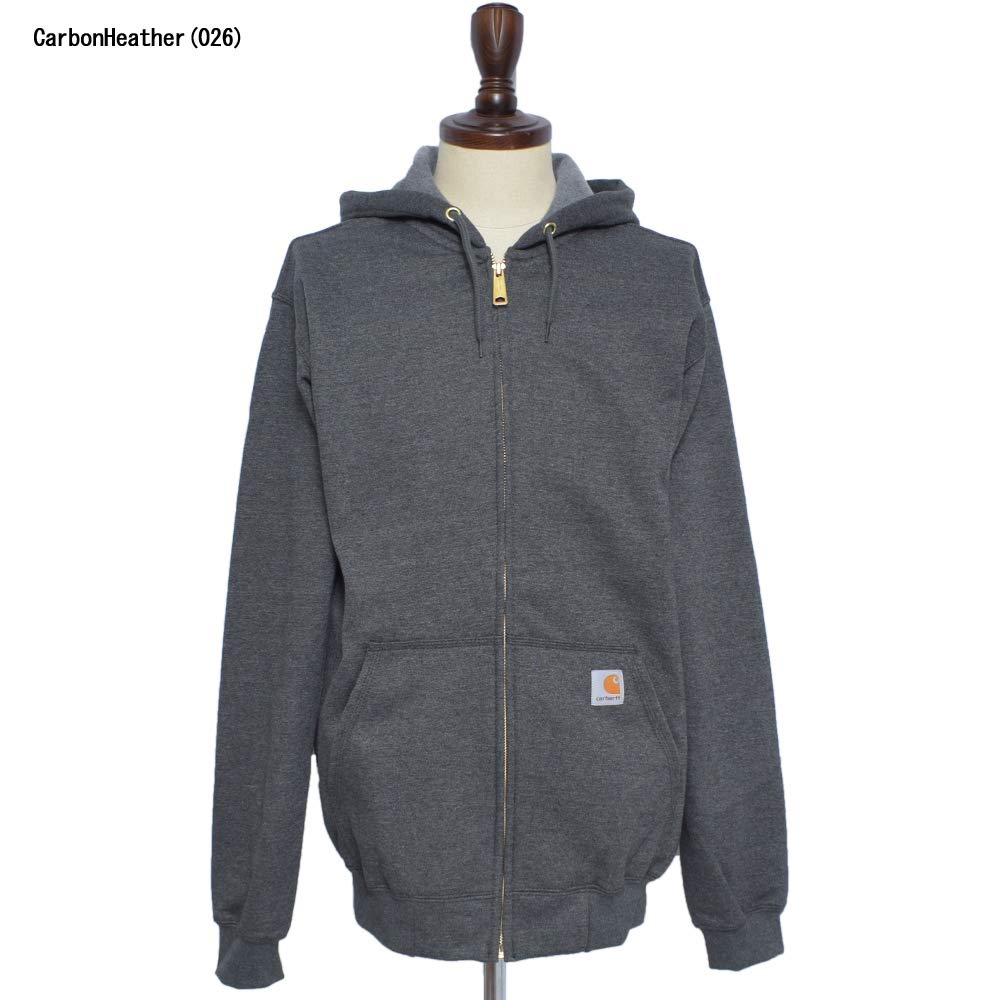 Carhartt Midweight Hooded Zip Front Size S Men's Sweatshirt, Fleece-Lined, K122, Black, [Used]
