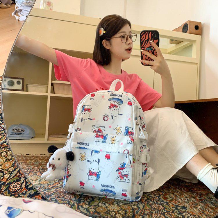 Hello Kitty Graffiti Backpack - Cute, Lightweight, Versatile, Large Capacity for Junior and High School Students