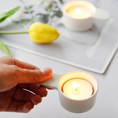 1 ADET Mini Seramik Şamdan Saplı Mumluk Tütsülük El Yapımı Ev Masa Dekorasyonu