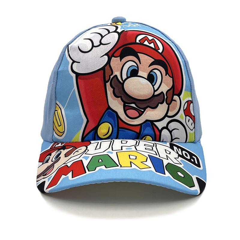 Super Mario Bros Pattern Kids Baseball Cap With Cotton Material And Sun Block For Outdoor Activities