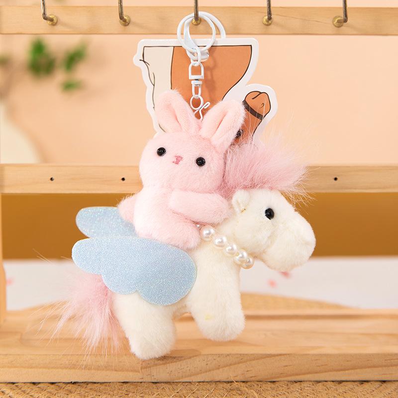 Plüsch-Pony-Schlüsselanhänger: Süßes Pferd Maskottchen Ornament als Geschenk für das Jahrestreffen