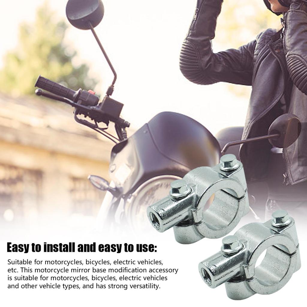 Motorcycle Handlebar Mirror Mount,Handlebar Rear View Mirror Clamp | Motorcycle Mirror Holder Repair Accessories