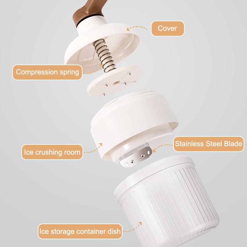 Mini Easy Ice Shaver Creative Shredding Shaved Crushing Machine Household Hand-Cranking Practical Portable Ice Cream Tools
