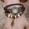 Şık Moda Bayan Elbise Saatleri Kadınlar İçin Vintage Kol Saatleri Deri Bant Küçük Kadran Kadın Kuvars Saat Montre Femme