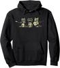 Lustiges Waschbär-Musikband-Kapuzensweatshirt mit elektrischer und akustischer Gitarre für Unisex