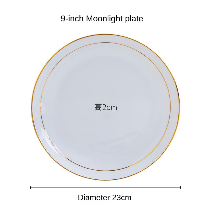 Ceramic Dinner Set Hotel Steak Spaghetti Flat Sum Minimalist Round Tableware