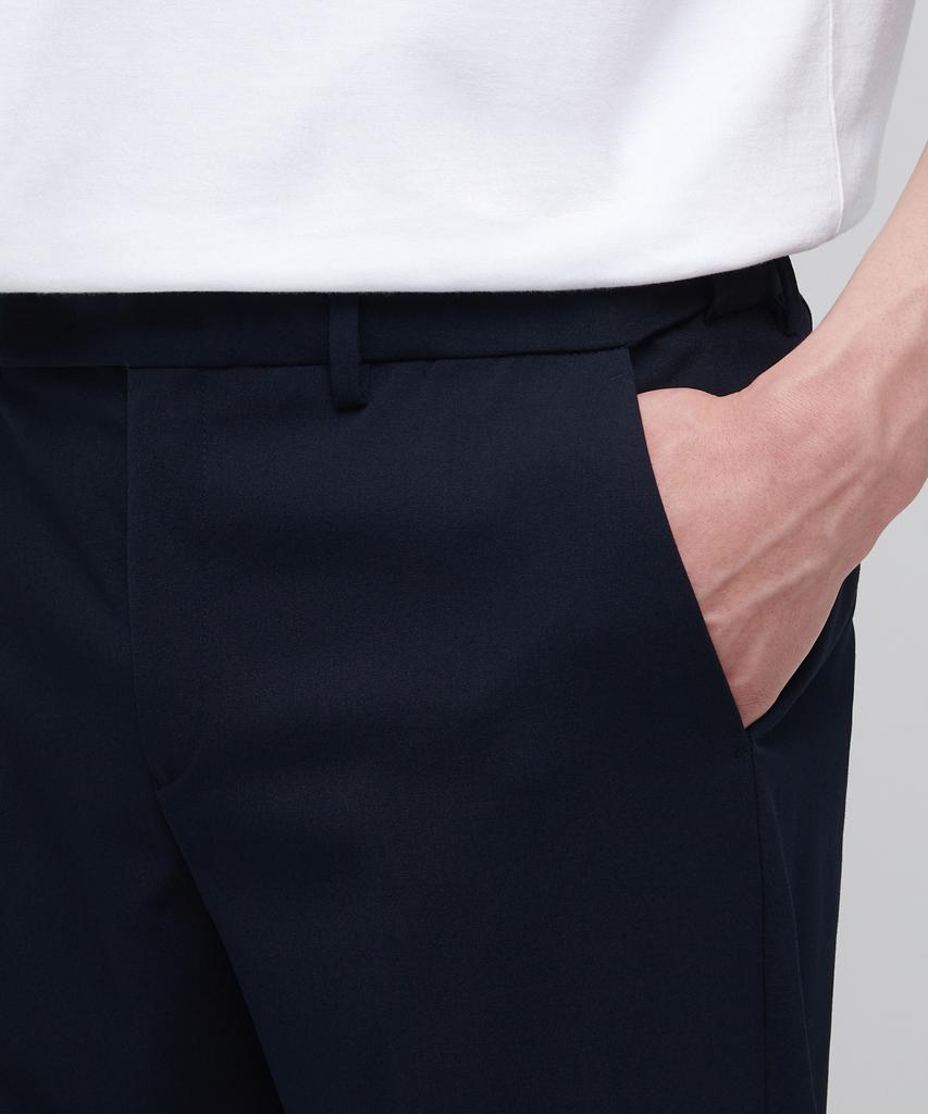MUSINSA STANDARD Lightweight Semi-Wide Hidden Banding Slacks [Navy]