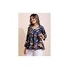 Youthnic WomenS Poly Rayon Printed Alia Cut Peplum Top(Begani Rama)