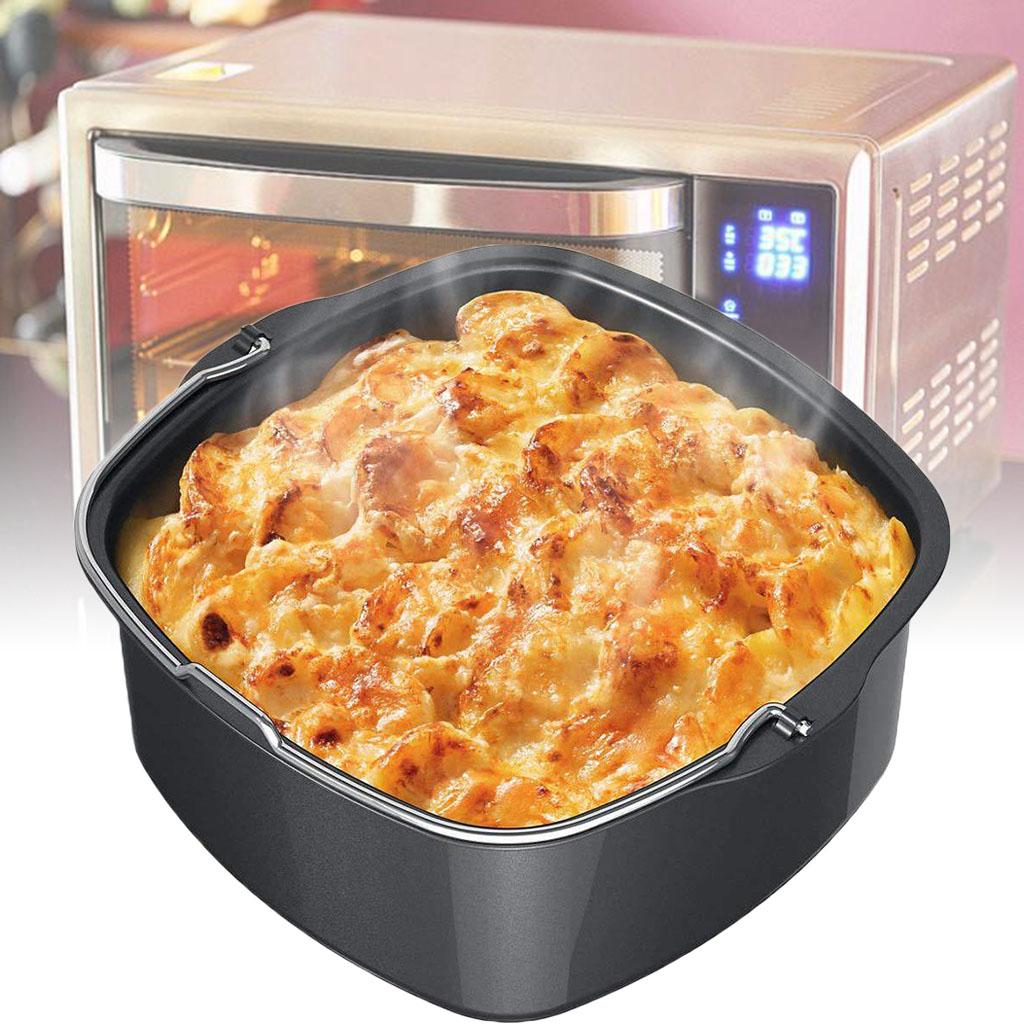 Square Non Stick Cake Mold Baking Tray Pan Roasting Basket Bakeware Mould Air Fryer Accessory