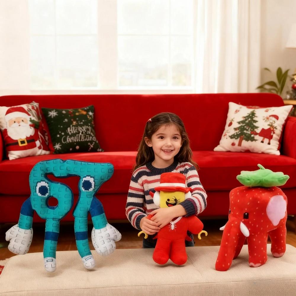 Nouvelle Peluche Sammy Jandel Éléphant Fraise Steal A Brainrot Poupée Peluche Jouet Périphériques Anime Cadeau d'Anniversaire Pour Fans