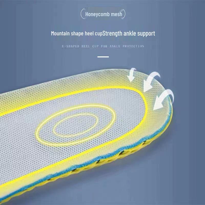 Unisex High Elastic Shock-Absorbing Breathable Insoles for Sports, Running, Basketball, and Military Training