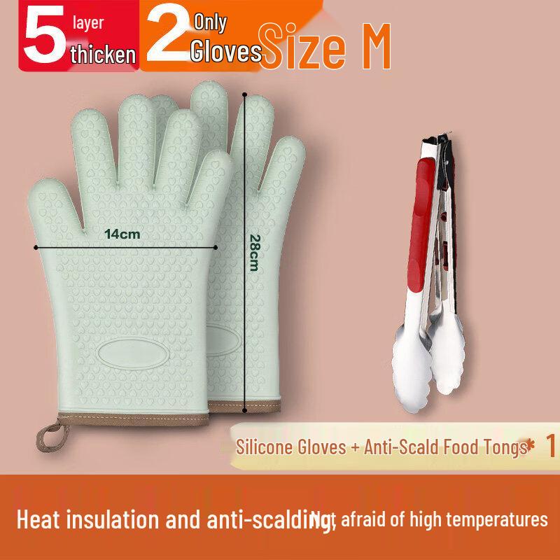 ZISIZ Silicone Heat Resistant Kitchen Gloves