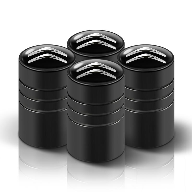 4Pcs Car Metal Logo Wheel Stem Air Valve Caps Tire Dust Cover For Citroen C4 C3 C5 C1 C2 Berlingo Celysee Cactus Saxo accessorie