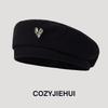 Korean Autumn and Winter Woolen Beret British Style Painter Hat Retro Versatile Face Small Japanese High-end Hat Woman