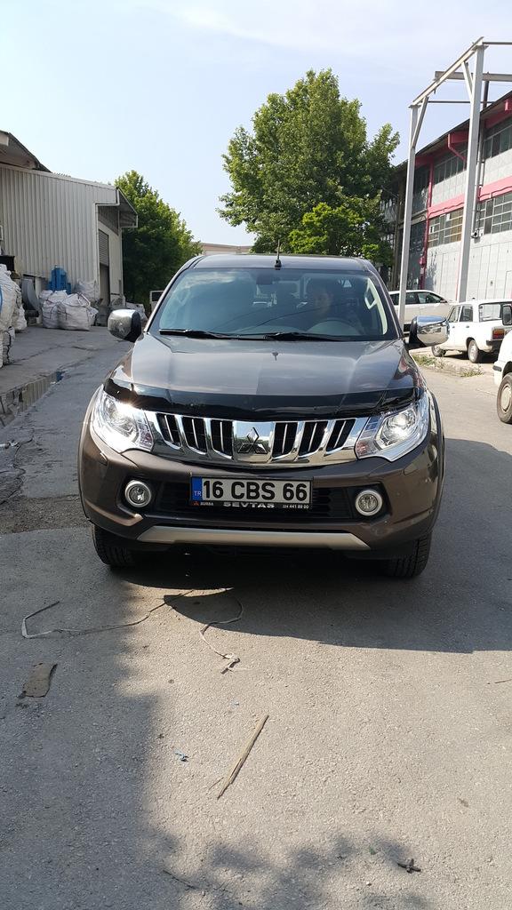 Дефлектор капота (2015-2019, EuroCap) для Mitsubishi L200