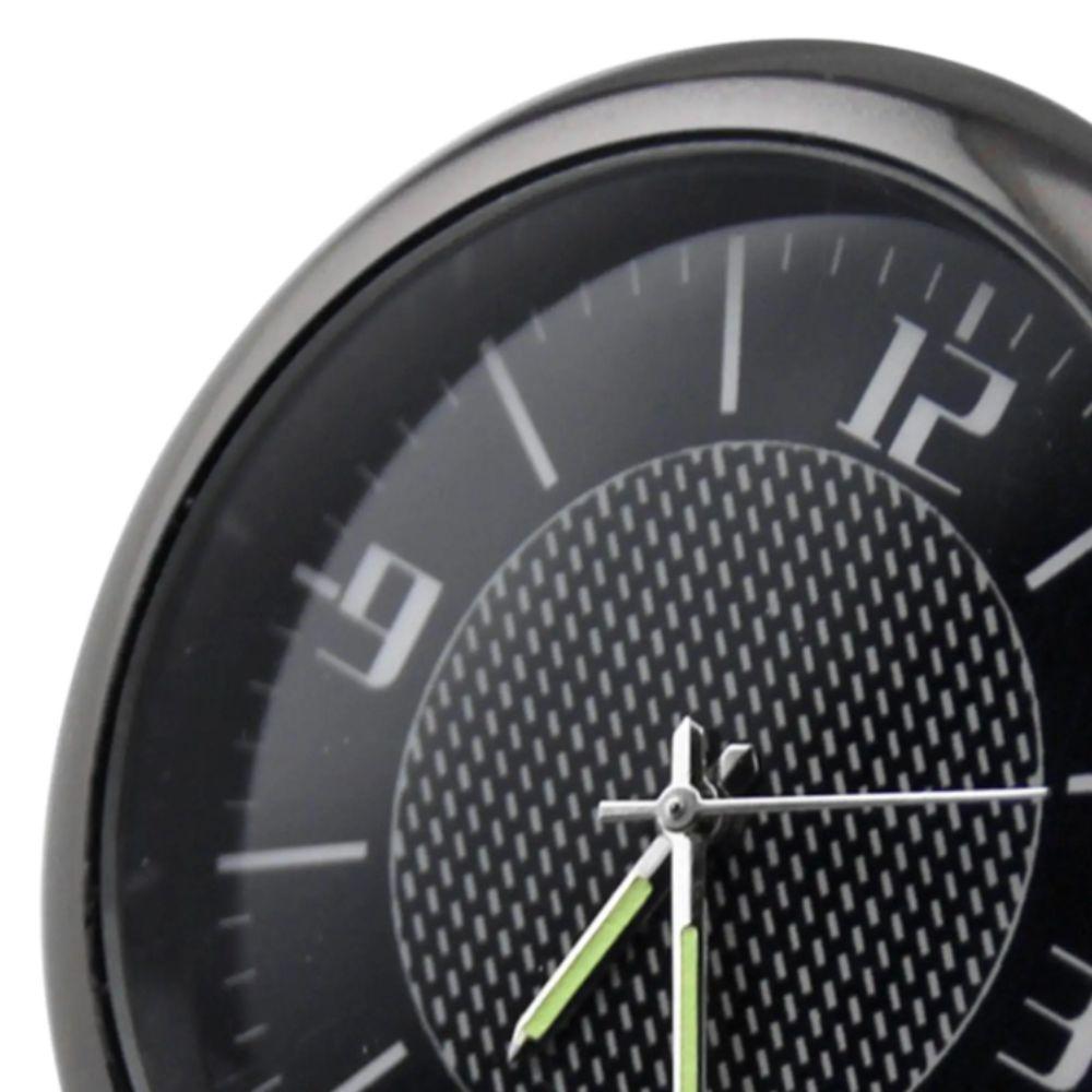 Mini velikost do auta Hodiny Kulatý design Quartzové hodiny Univerzální pasování Digitální hodinky Autopříslušenství