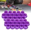 200Pcs Tattoo Ink Cups Honeycomb Shape Pigment Holder Cups Permanent Makeup Supplies Purple