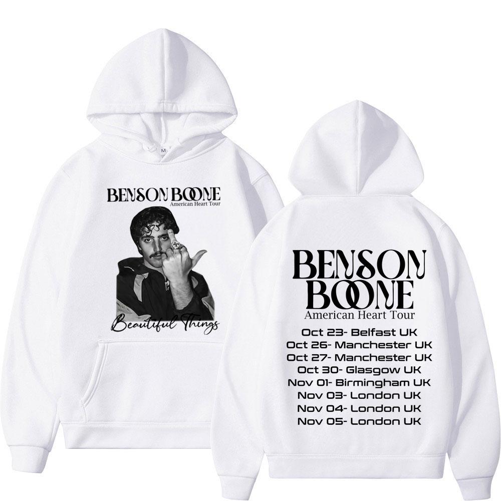 Benson Boone Concert Tour Merch 2025 Hoodie Men Women Gothic Punk Pullover Oversized Hip-hop Sportswear for Autumn and Winter