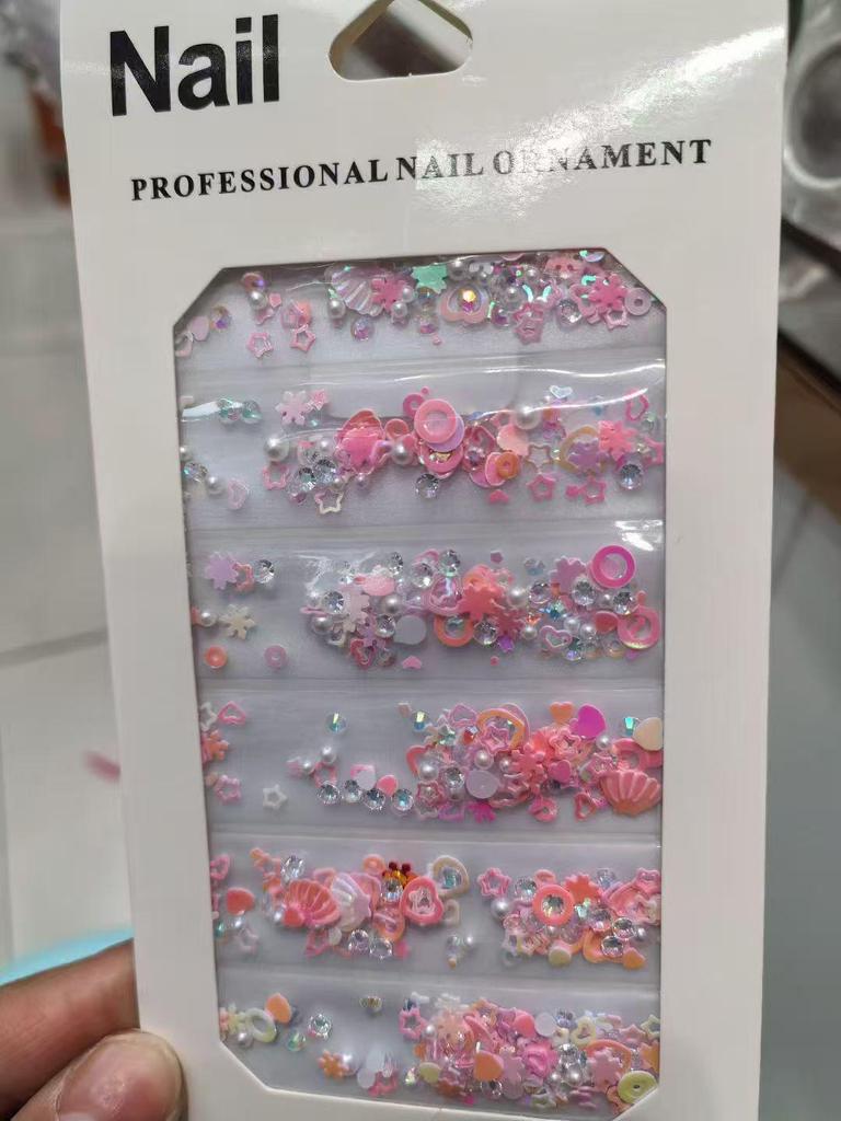 Pearl & Rhinestone Nail Art Decorations: Small Diamonds, Steel Beads, Flowers, Butterflies, Hearts - Mixed Accessories