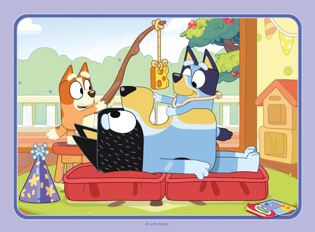 Ravensburger Bluey - 4 in Box (12, 16, 20, 24 Pieces) Jigsaw Puzzles for Kids Age 3 Years Up