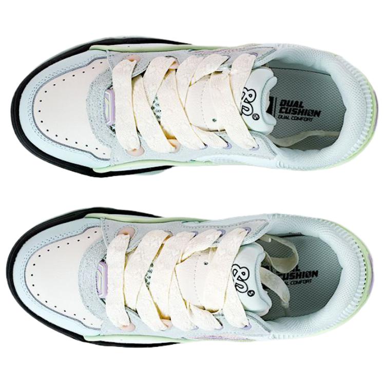 Li-Ning Classic Fashion Versatile Non-Slip Wear-Resistant Low-Top Skate Shoes Women Sneakers Sand-Blue AGCV280-3