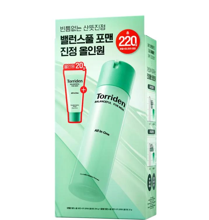 Torriden Balanceful For Men Cica Fresh All-in-One 200g (+20g) Soothing & Oil Control Multi Care