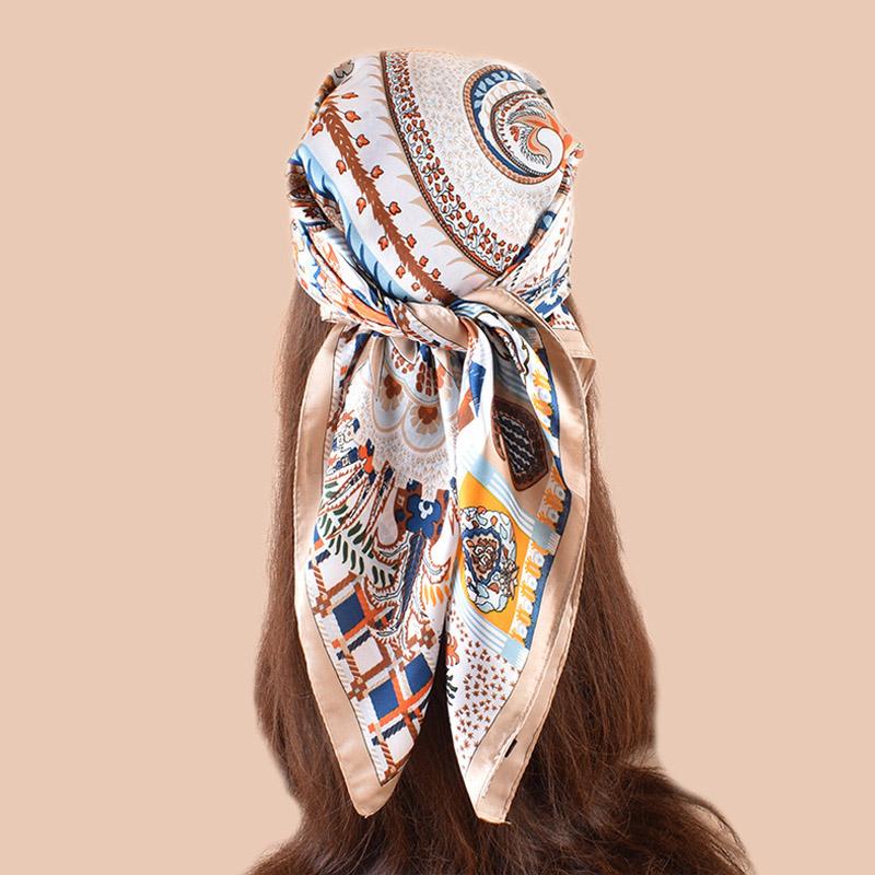 Women Silk Scarf High Quality Hair Scarf Silk Satin Neckerchief Female Hair Ties Headband Hair Ornament Female Bandana Scarves