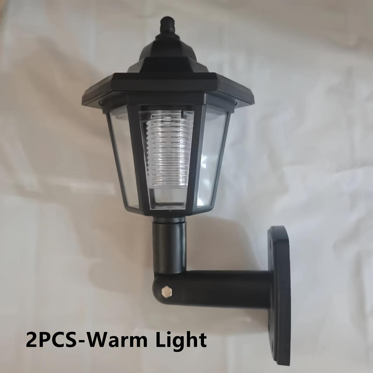 

2pcs Гексагональні сонячні ліхтарі Відкритий світлодіодний сонячний бра Світлодіодний настінний світильник Ретро-ліхтар Садовий декор Відкритий сонячний вуличний ліхтар 2pcs