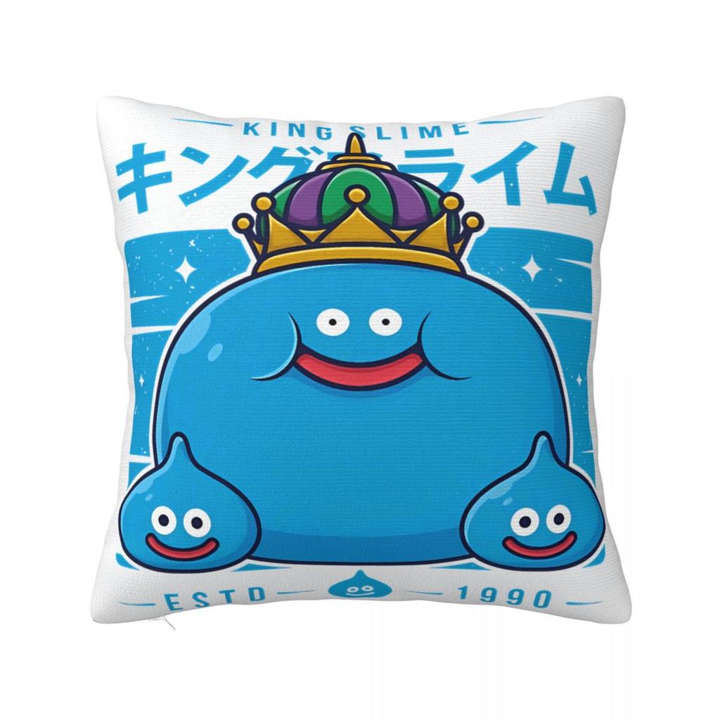 D-Dragon Quest Slime Pillow Case Cushion Cover Square Custom Diy Pillow Cover Fashion Pillowcases For Living Room Chair