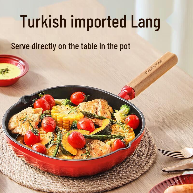 Chunda Royal Enamel Cast Iron Steak Frying Pan