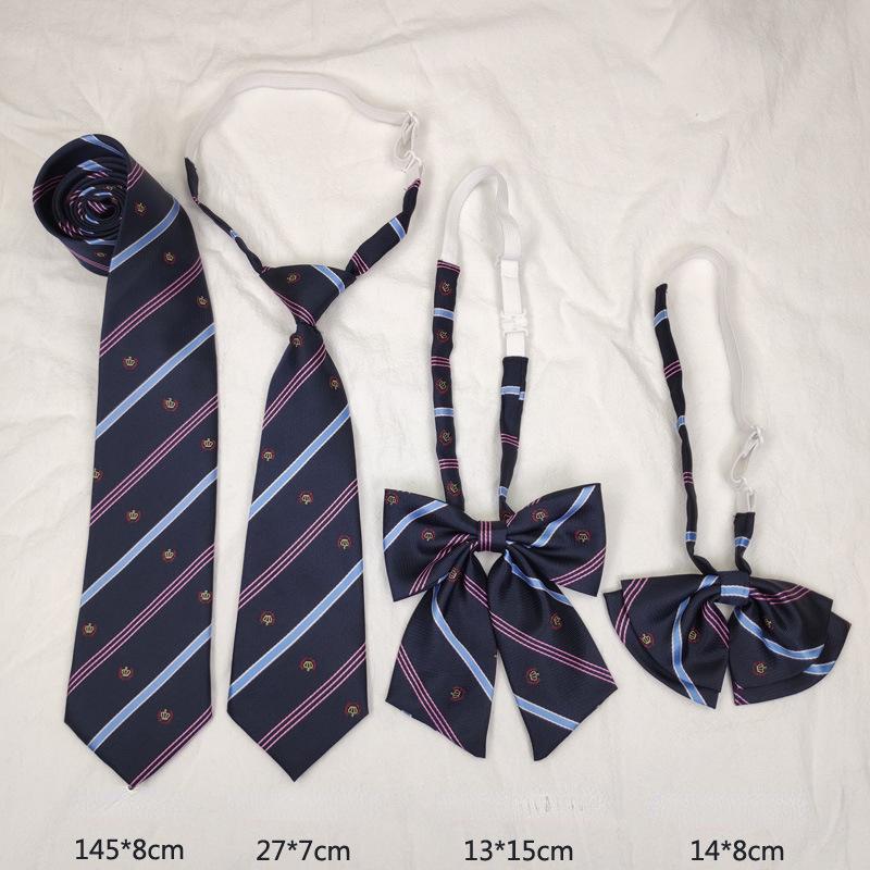 

Костюм с галстуком-бабочкой JK галстук-бабочка в полоску с короной Студенческая форма Школьная форма Аксессуары Галстук