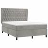 VidaXL Lit à sommier tapissier et matelas Gris clair 140x190cm Velours - Modèle 3129387