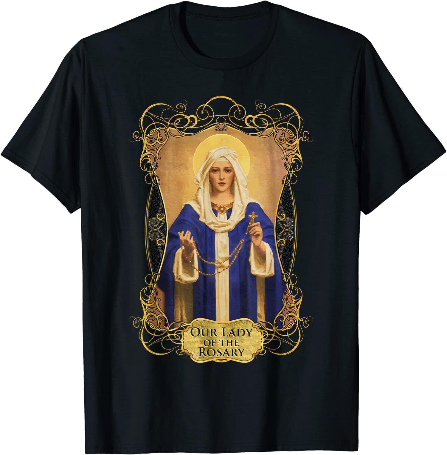NEW LIMITED Our Lady Of The Rosary Catholic Prayer Rosaries Mary T-Shirt S