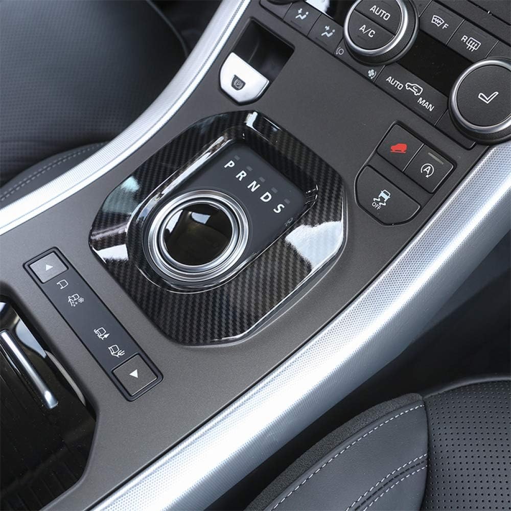 for Land Rover Range Rover Evoque 2012-2017, Carbon Fiber Style ABS Plastic Gear Shift Frame Cover Trim Car Accessories