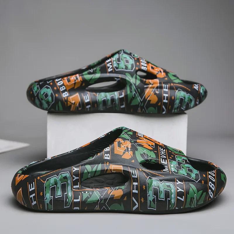 Męskie Lekkie Antypoślizgowe Klapki Casual w Dużych Rozmiarach - Modne Sandały Sportowe Outdoor