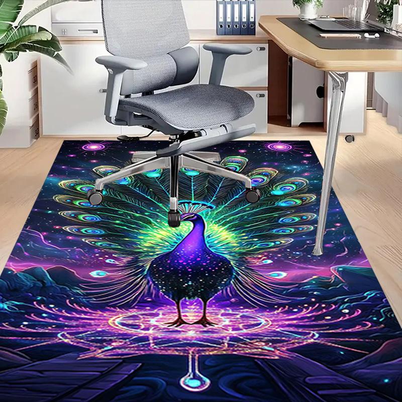 1PC peacock, cosmic Extra Large Non Slip Floor carpet, Office, family, bedroom, Studio   Large Area Rug Indoor Rugs, , Vibrant Colors