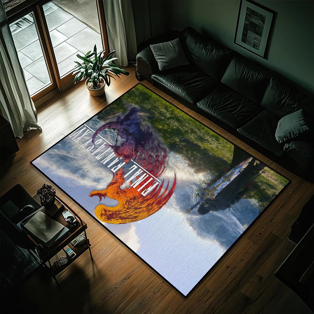 Spiel F-Final Fantasy XVI Kleiner Teppich Bettseite Küche Bad Wohnzimmer Zuhause Haus Schlafzimmer Bodenmatte Fußmatte Teppich Dekoration
