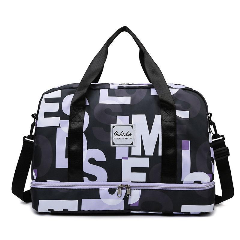 Korean Women's Expandable Travel Bag: Large Capacity, Dry/Wet Separation, Yoga Training