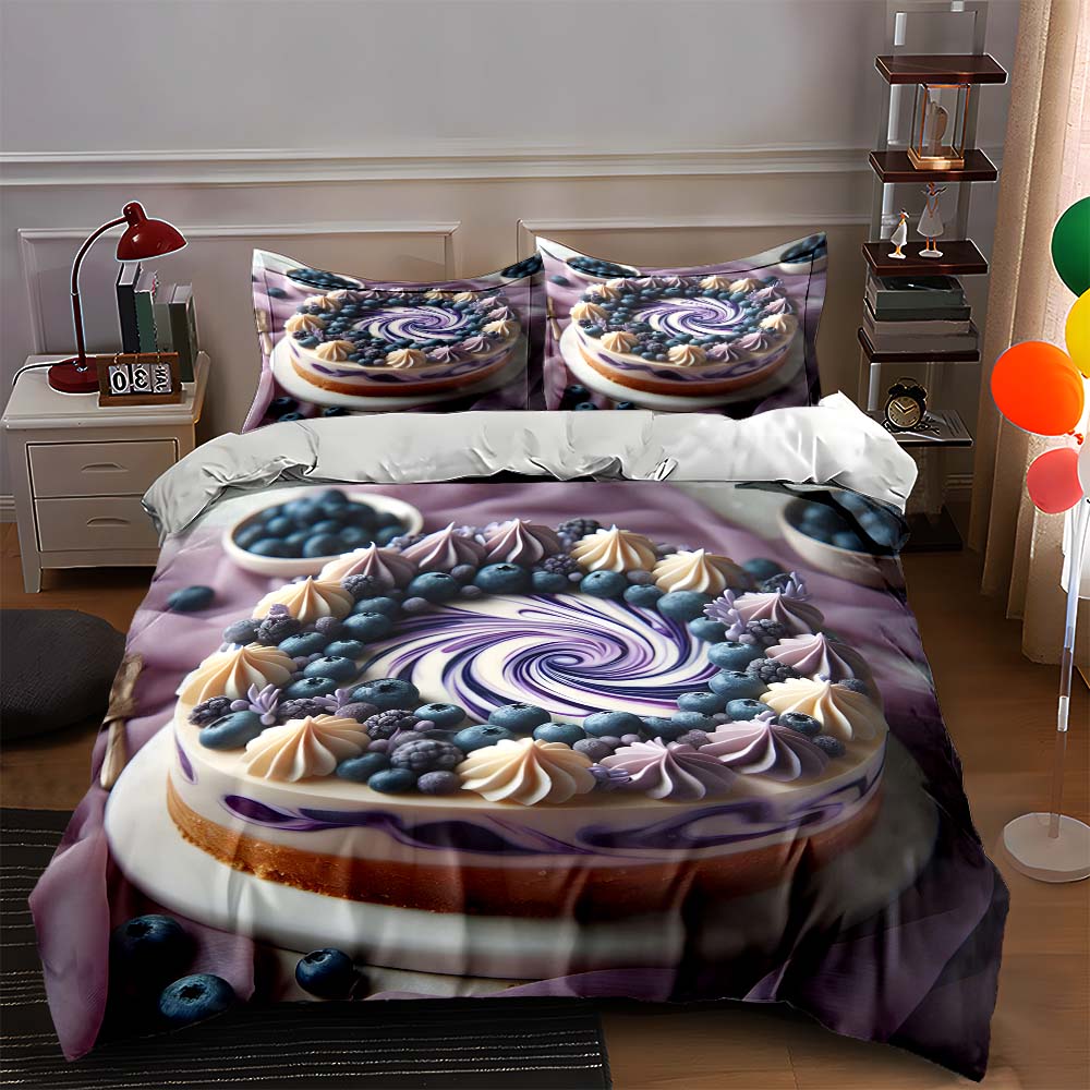 

Berry swirl cake Bedding Duvet cover sets Duvet covers Pillowcases gifts (1 * Duvet Cover 2 * Pillowcases, without duvet insert) 135x200cm