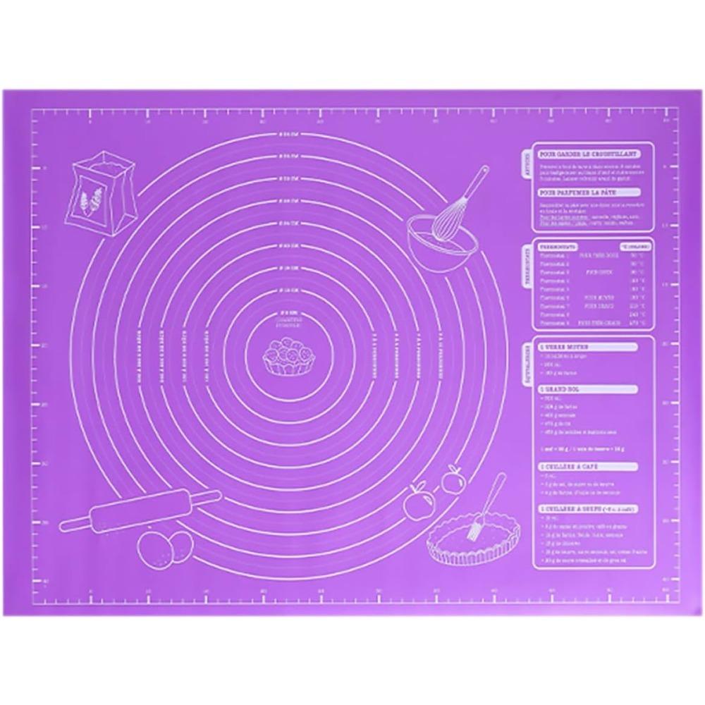 

Easy Clean Non Stick Baking Mat Food Grade Silicone Rolling Mat with Measuring Tool Non Slip Kneading Mat Reusable Utensil One size