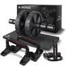 Amonax Kit Musculation Homme Fitness Material (roue Abdominale, Poignée Pompe, Corde Sauter) Accessoire Sport Maison Materiel Poids