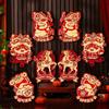 1 Pair Chinese Style Zodiac Horse Wall Stickers Traditional Lucky Character Sticker  Door Decoration