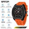 Sanda Dual Display Multifunctional Waterproof Luminous Men's Wristwatch 
