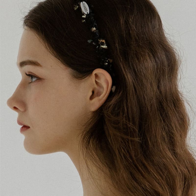 POHIES HANDMADE TWEED HAIRBAND-3color